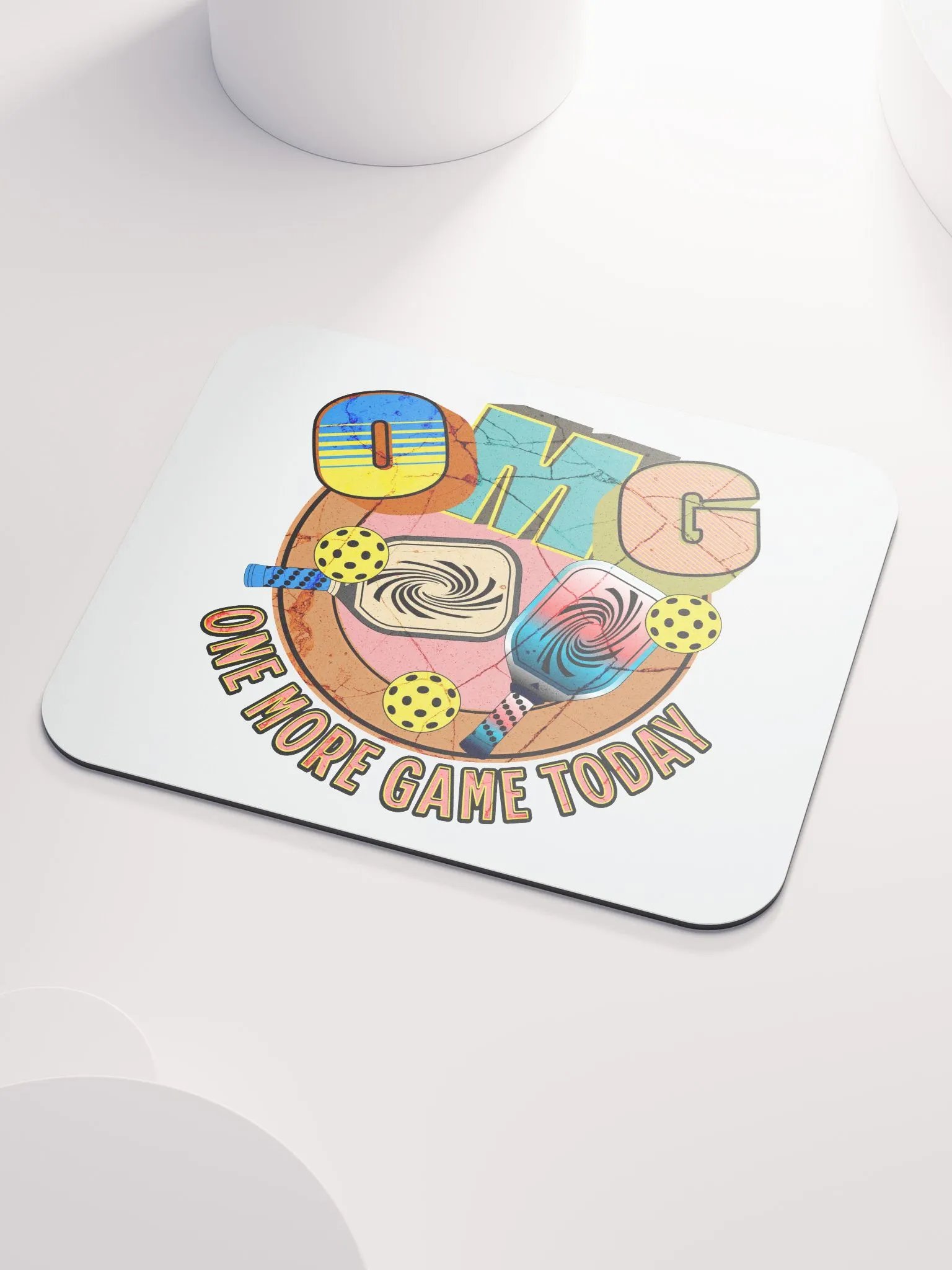 OMG One More Game Today Pickleball Party Mouse Pad product image (3)