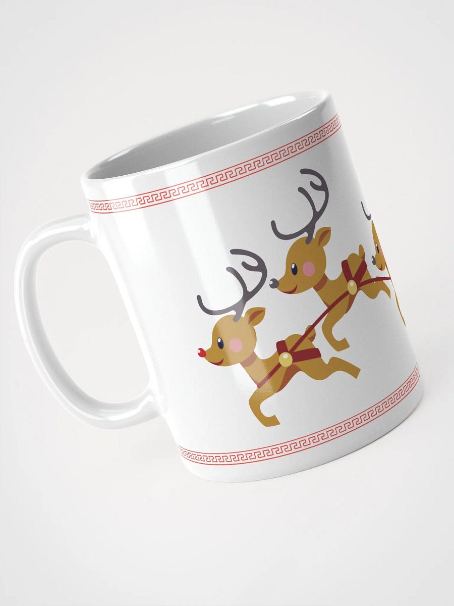 Santa clause Mug with Reindeer white shiny mug product image (7)