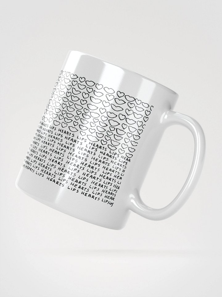 Lips Hearts White Glossy Mug product image (3)