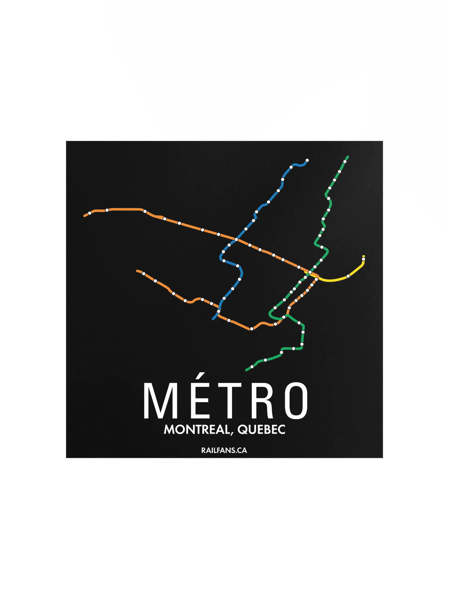 The Rail Fans Canada Transit Map - Metro product image (1)