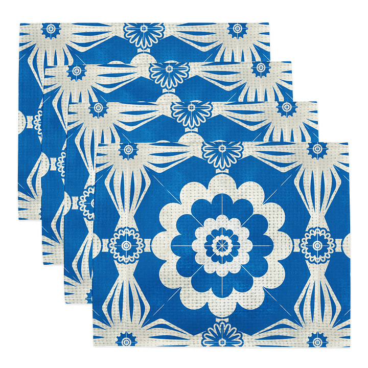 Geometric Floral Textured | Placemats – Set of 4 | MONIQUE FAELLA DESIGNS™ product image (1)
