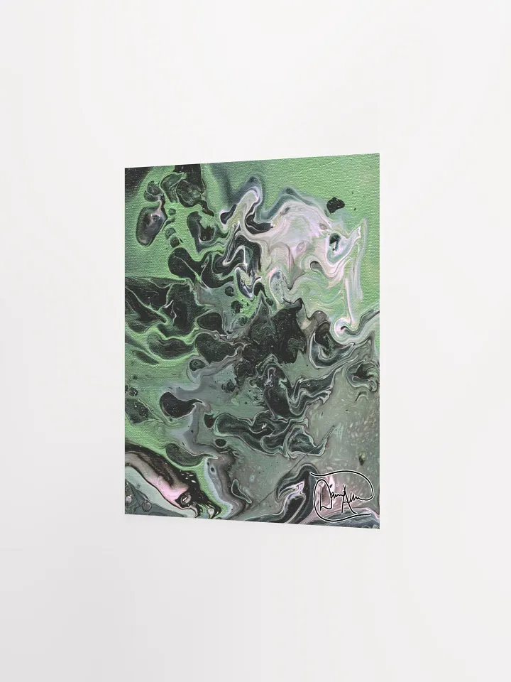 Metallic Green Fluid Acrylic Print product image (5)