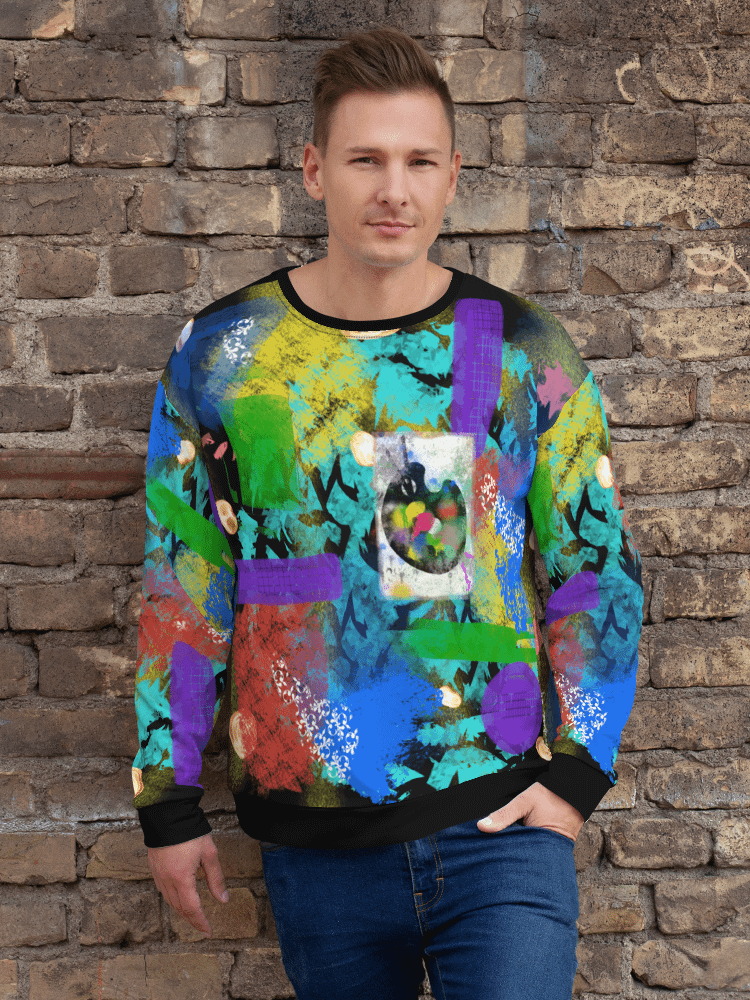 AbstractWear 'Night Flower' Unisex Art Sweatshirt product image (4)
