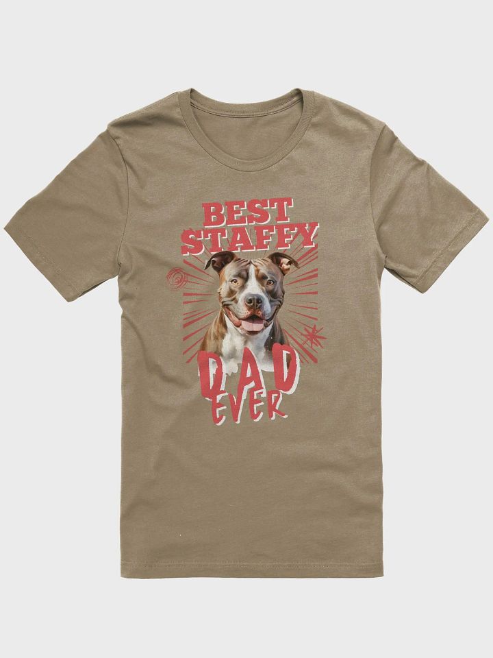 Red Best Staffy Dad Ever Regular Fit T-shirt product image (16)