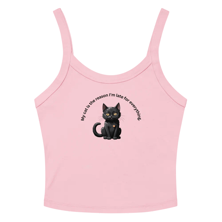 Cute Black Cat Illustration Women's Tank Top product image (2)