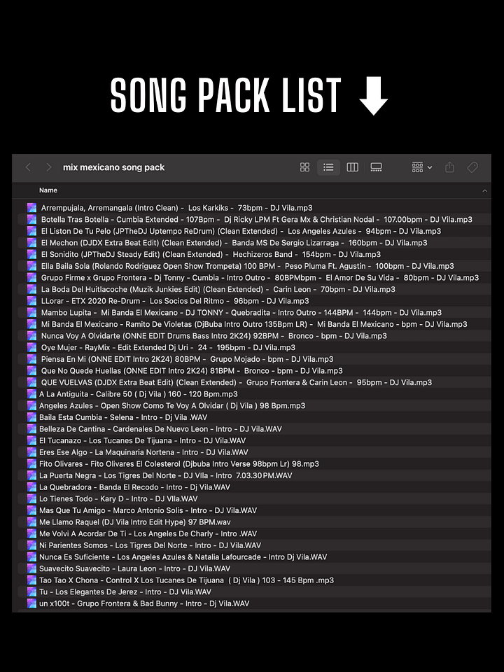 Mix Mexicano - Song Pack/Paquete de Canciones (35 Songs/Canciones) product image (2)