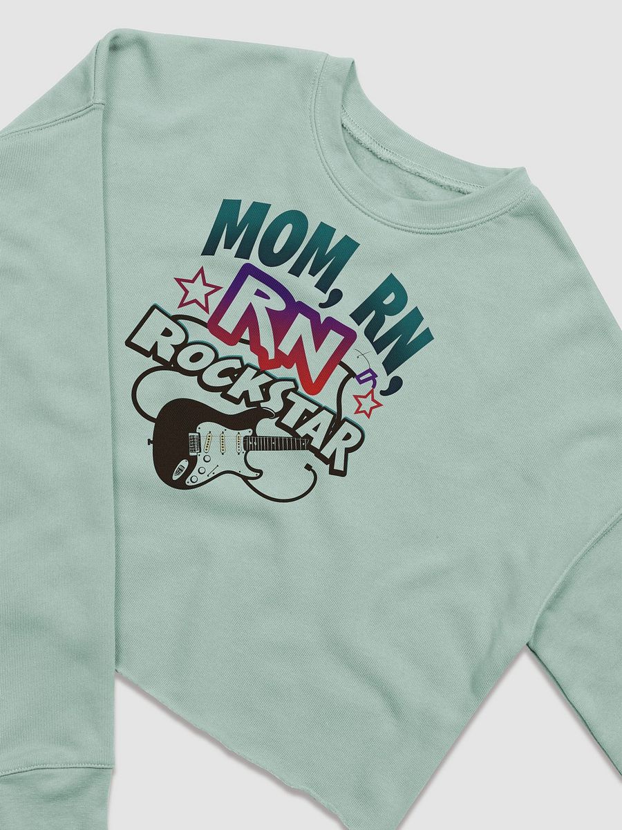Rockstar Mom RN Women's Crop Sweatshirt product image (6)