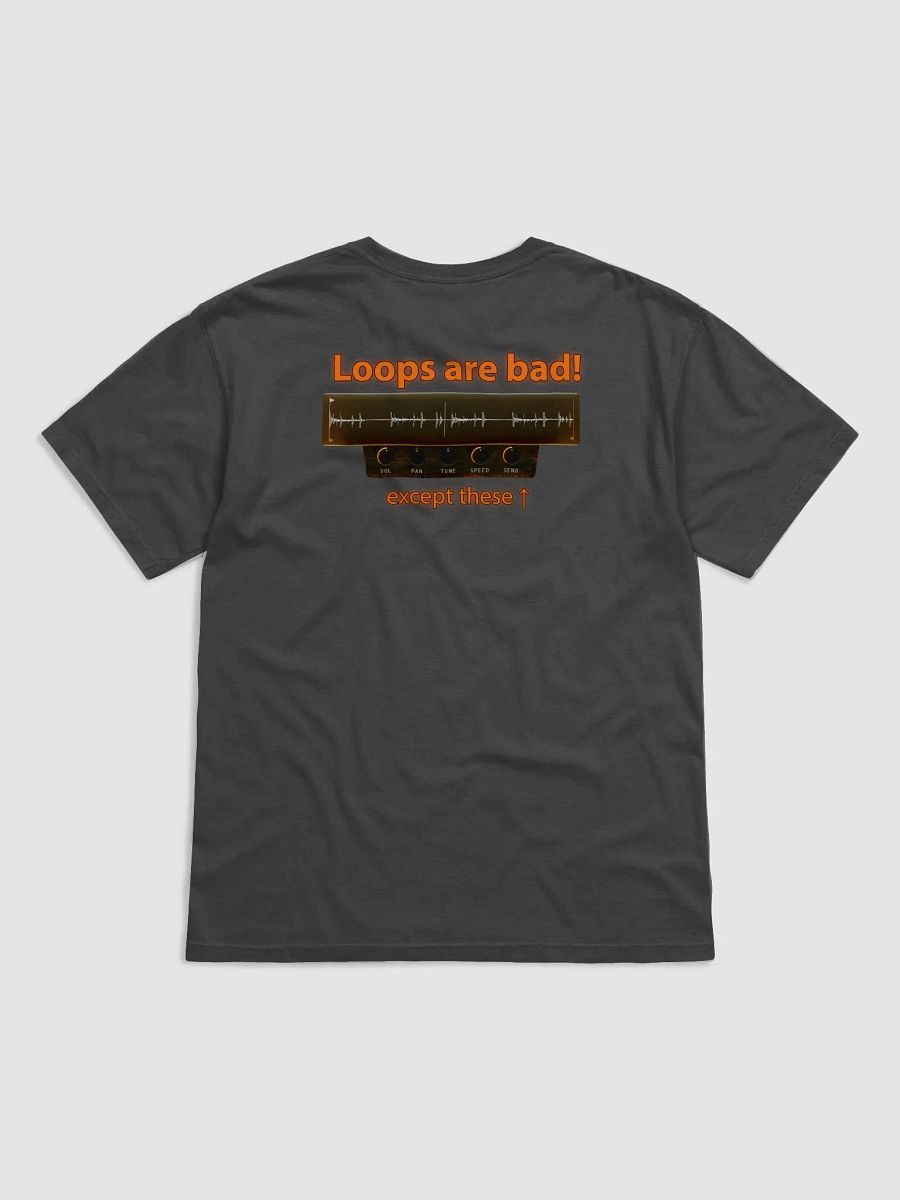 T-Shirt: Loops are bad! (S, Backprint, black) product image (1)