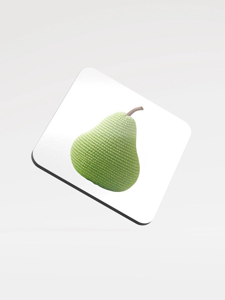 CozyAvocado Glossed Cork Coaster Pear #1 product image (1)