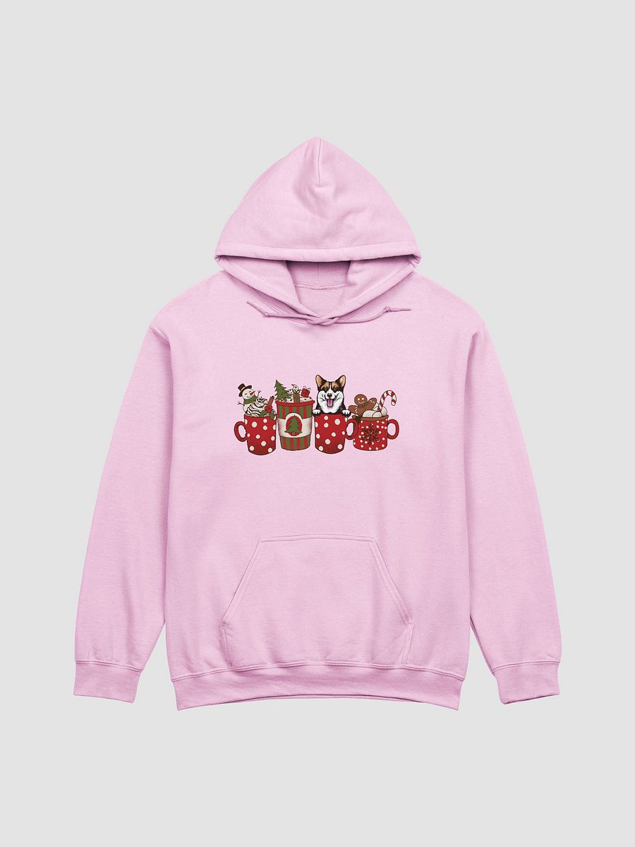 Cute Welsh Corgi(Sable) in a Christmas Cup Hooded Sweatshirt | Funny Christmas Pup in a Cup product image (9)