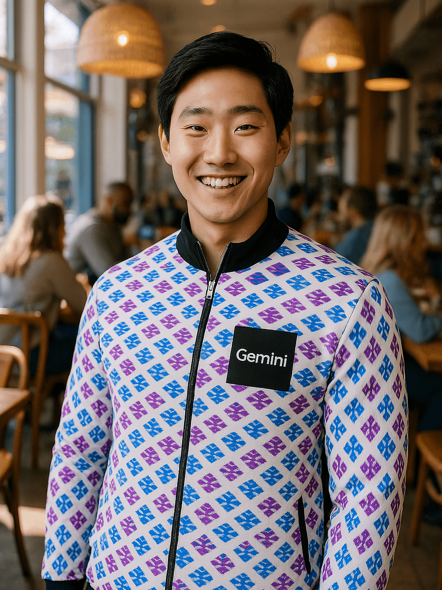 Gemini 2.5 Pro Experimental Track Jacket "Algorithmic Flow" (Unisex) Google AI x Deepmind product image (3)