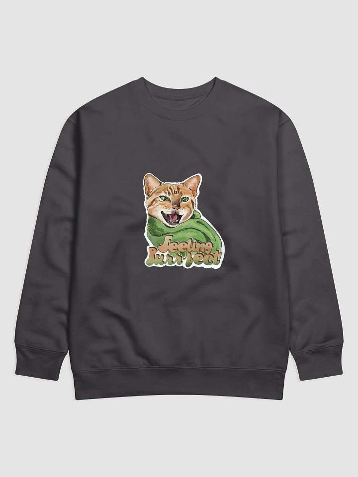 Feeling Purr-fect Cat with a scarf Sweatshirt All colors - Large Print product image (85)