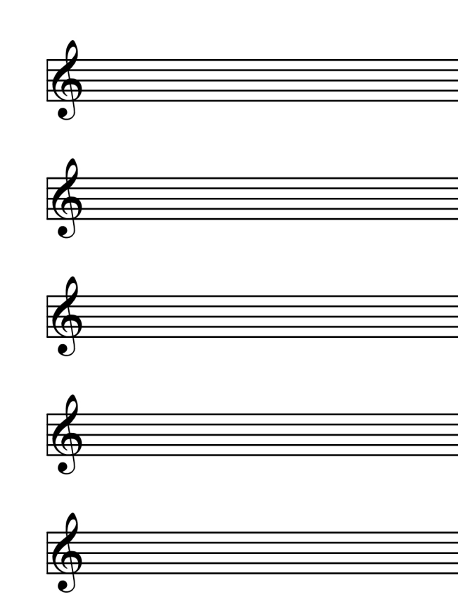 Printable Staff Paper. Treble, Bass, & Grand Staff Sheet Music Paper (PDF) product image (4)
