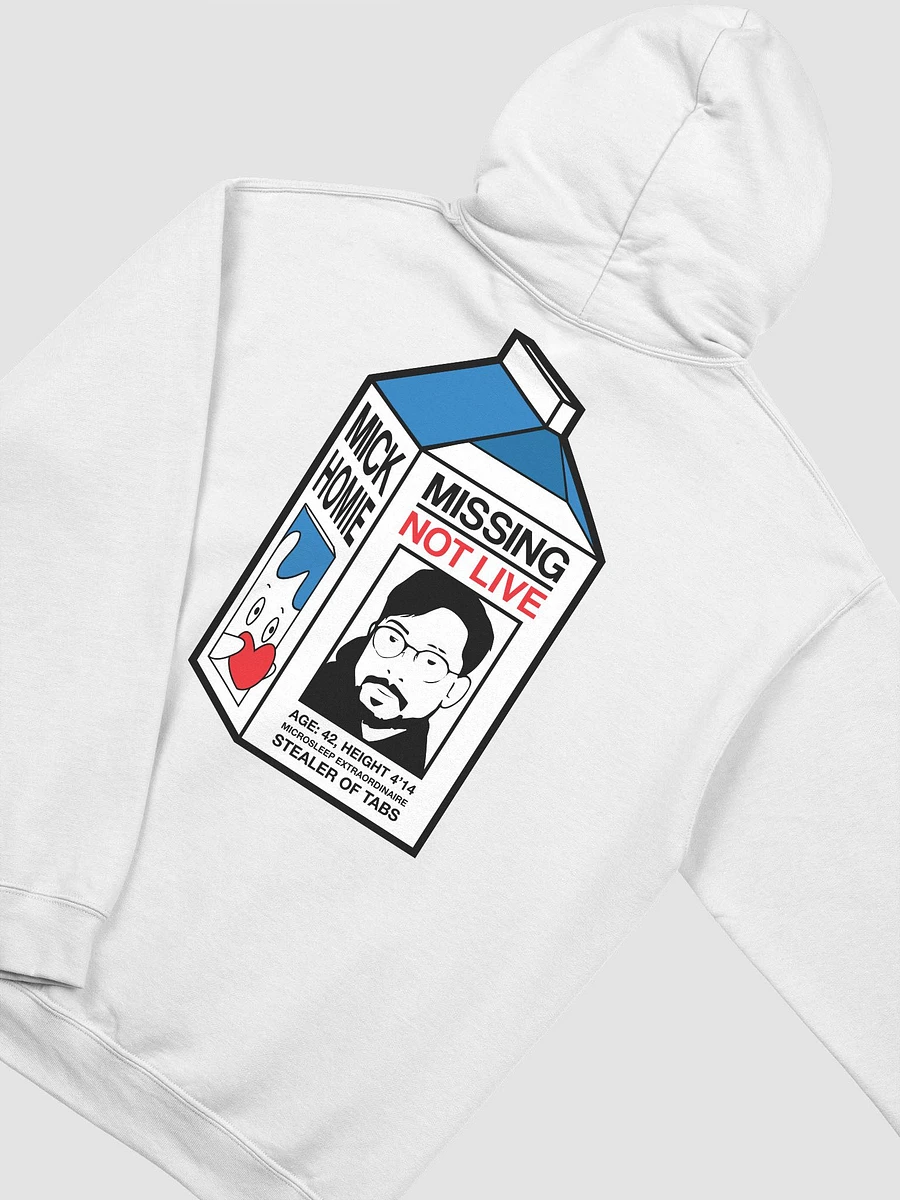 MISSING NOT LIVE HOODIE (WHITE) product image (4)