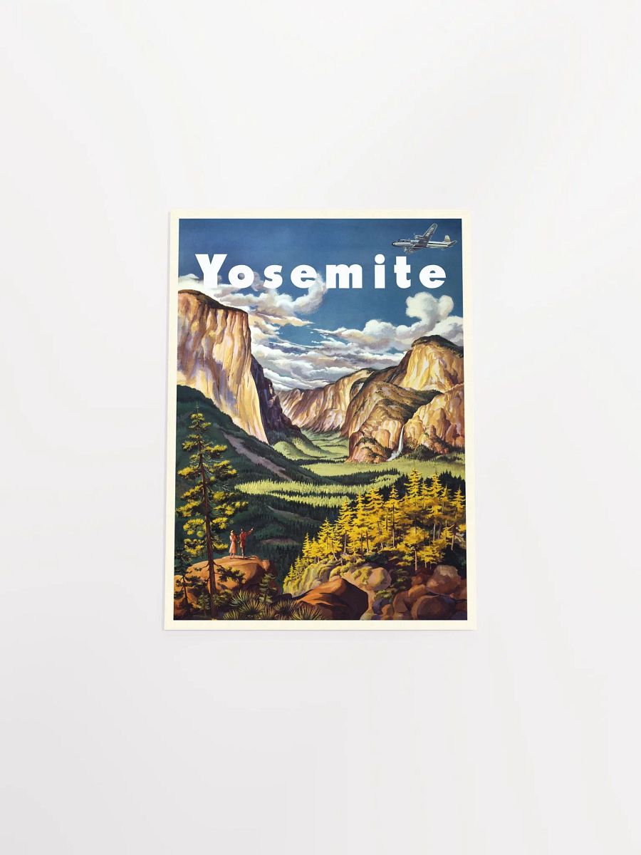Yosemite, USA. United Air Lines, 1945 — retro vintage travel poster, retro travel art, retro travel wall art product image (9)