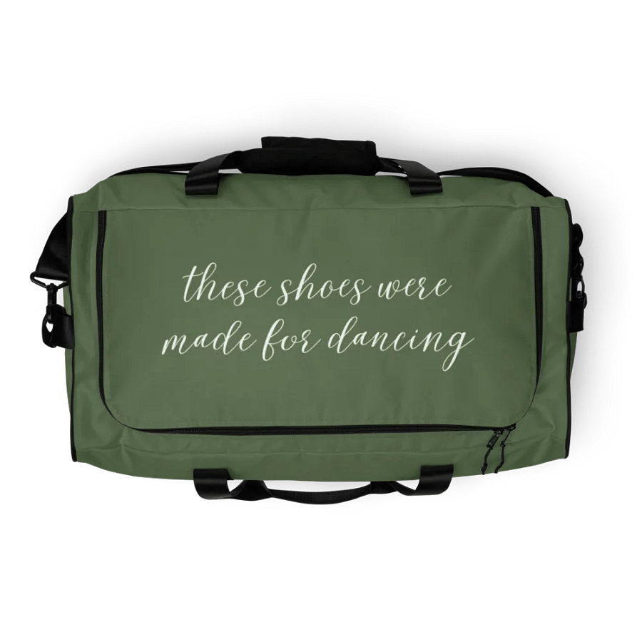 Large Dance Bag | Sage with White Logo and Quote product image (8)