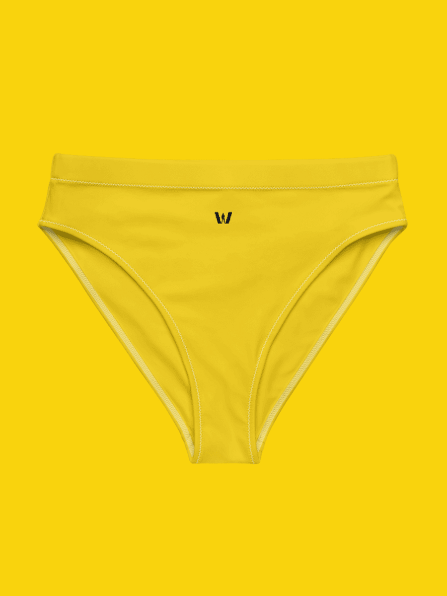 All-Over Print Recycled High Waisted Bikini Bottom | WIL Style product image (5)