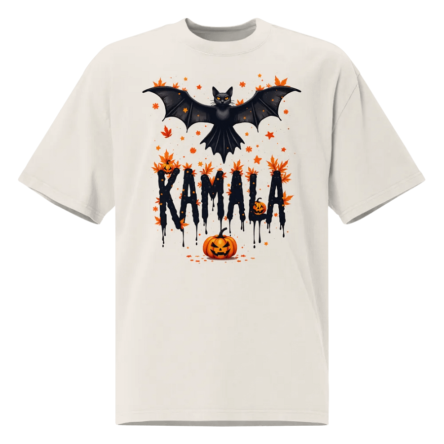 Kamala Halloween T-Shirt with Bat and Pumpkin product image (3)