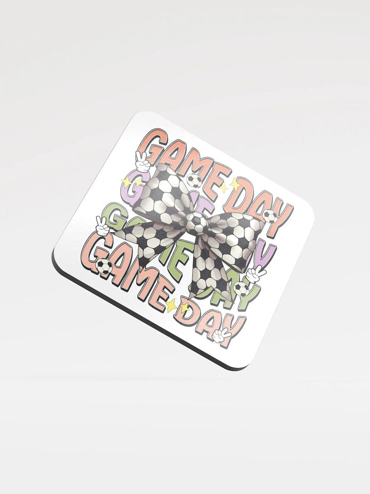 Game Day Bow Soccer Cork Coaster product image (2)