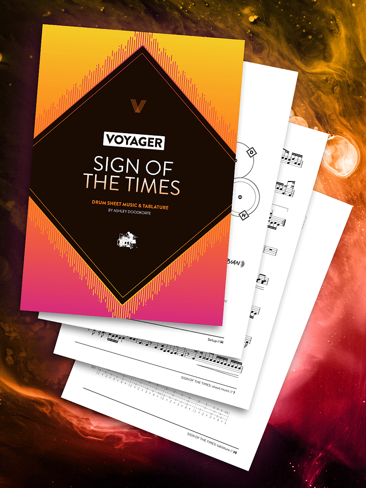 Voyager – SIGN OF THE TIMES Drum Transcription product image (1)
