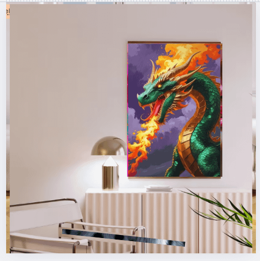 Dragons breathing fire Wall Art product image (3)