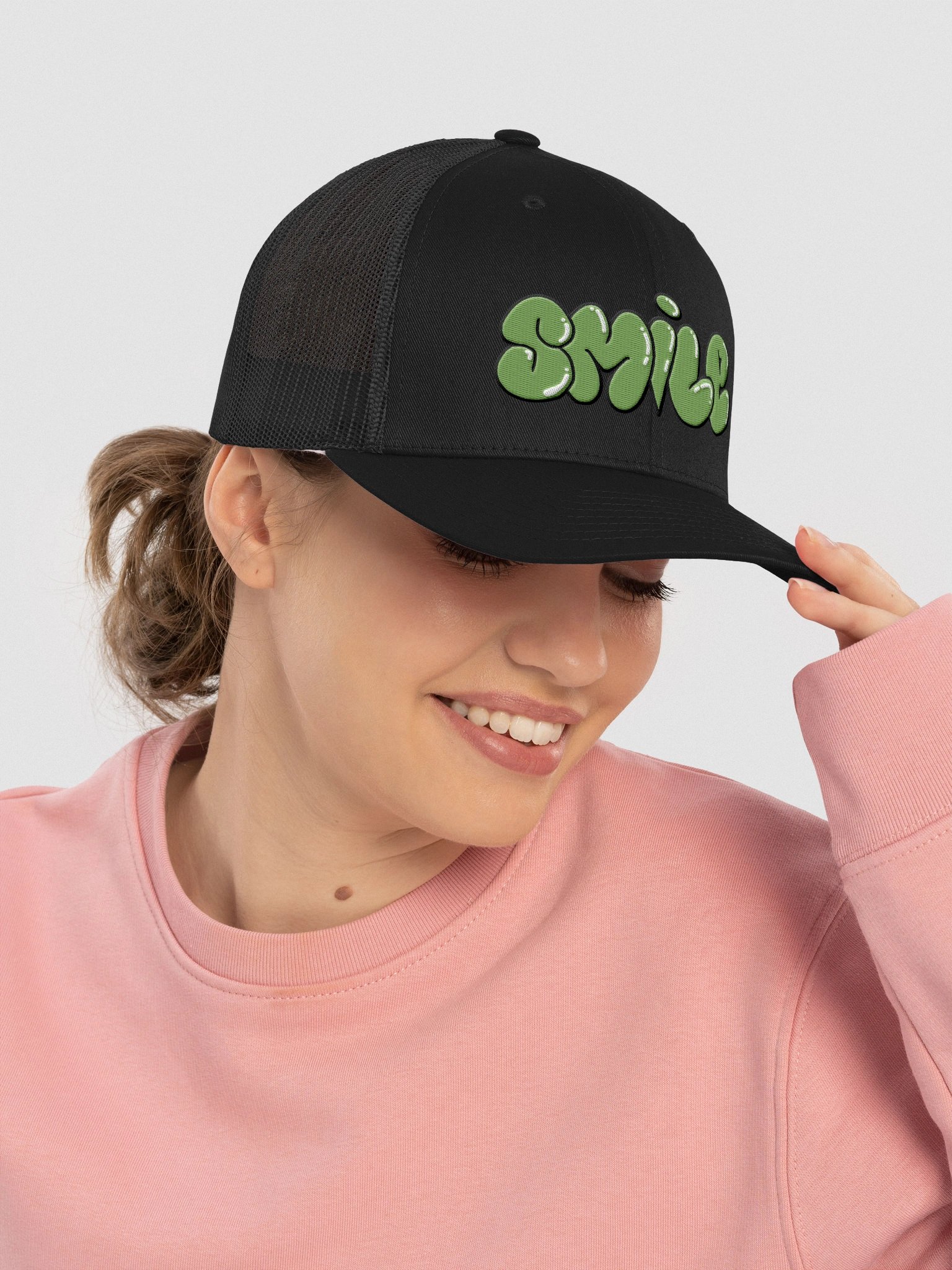 Dill's Smile Line Embroidered Trucker Hat product image (5)