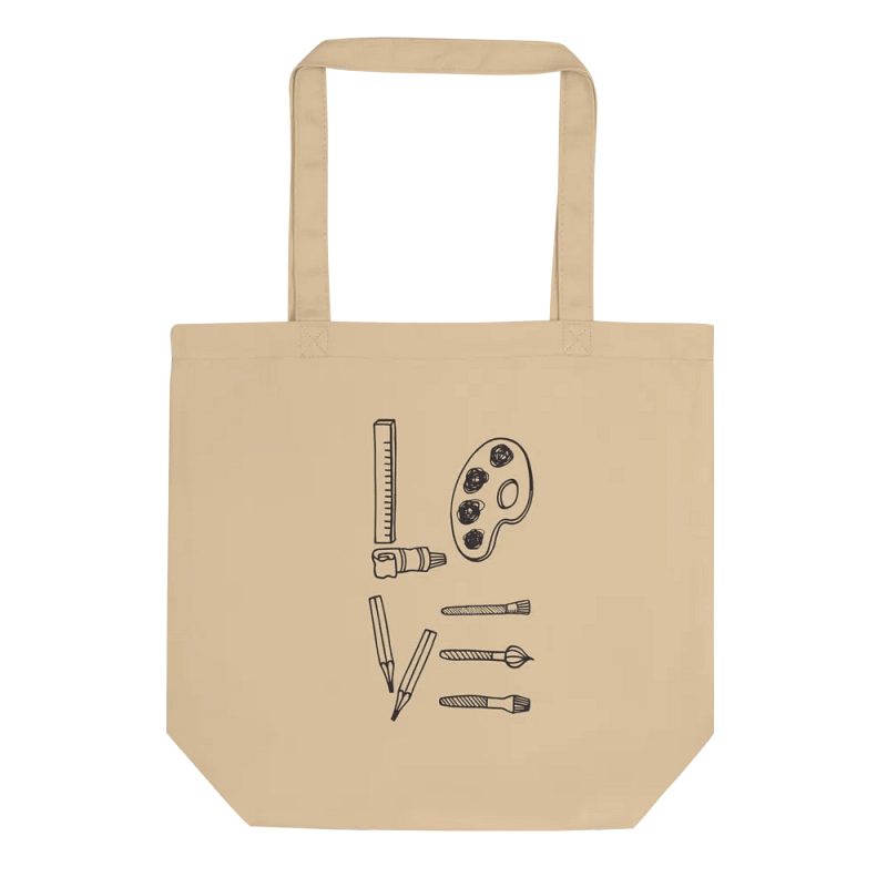 Econscious Love Art Supply Tote Bag