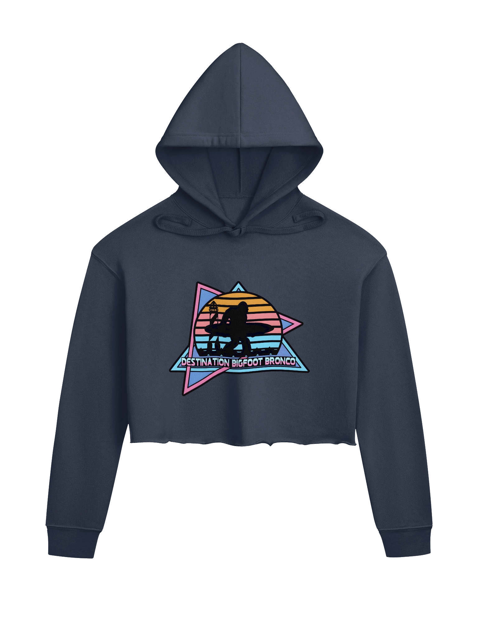 Destination Bigfoot Bronco Retro-Inspired Bella+Canvas Fleece Women's Crop Hoodie (Multiple Colors Available) product image (6)