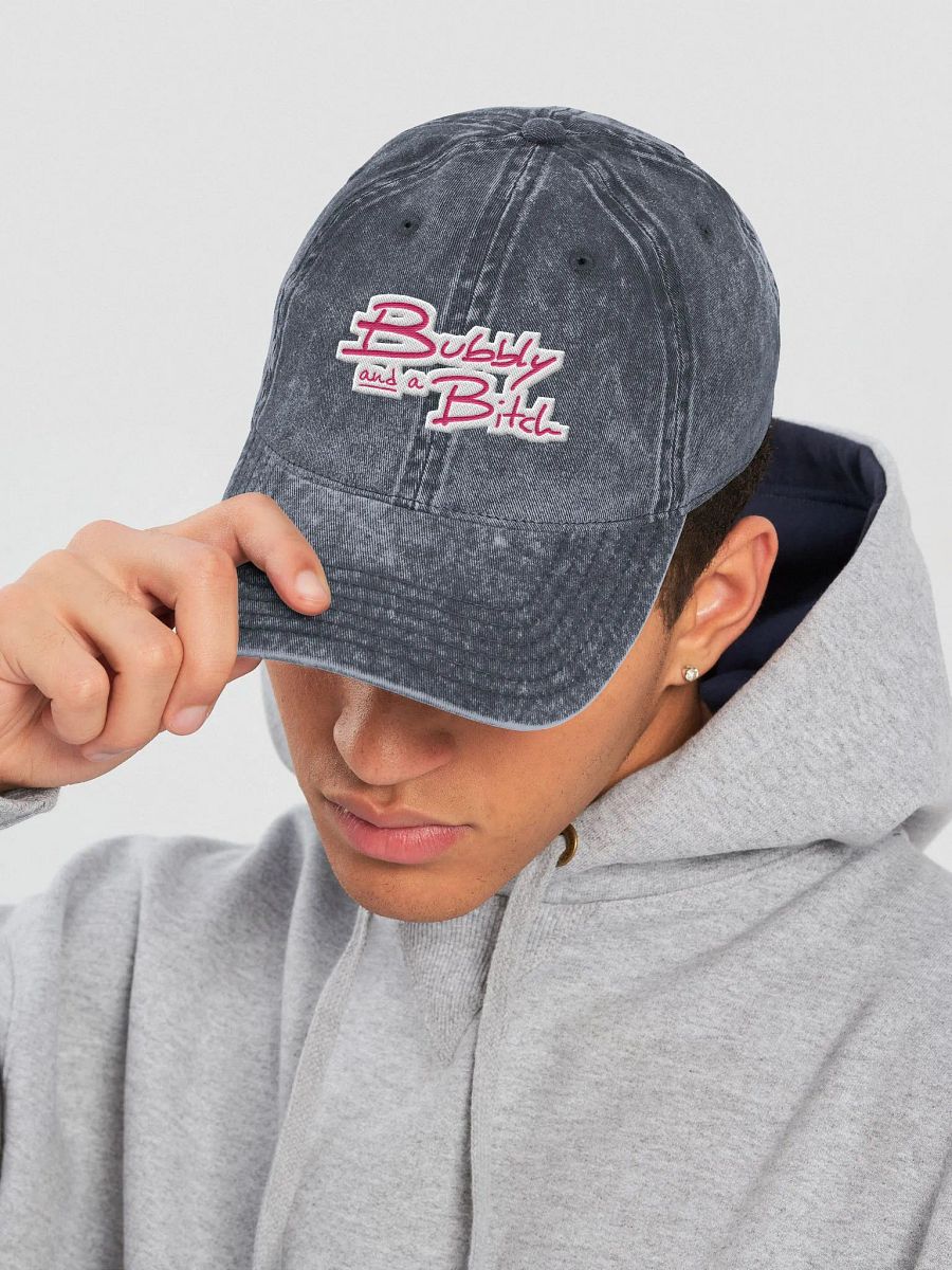 Bubbly and a B*tch embroidered vintage wash dad hat (pink bubble design) product image (6)