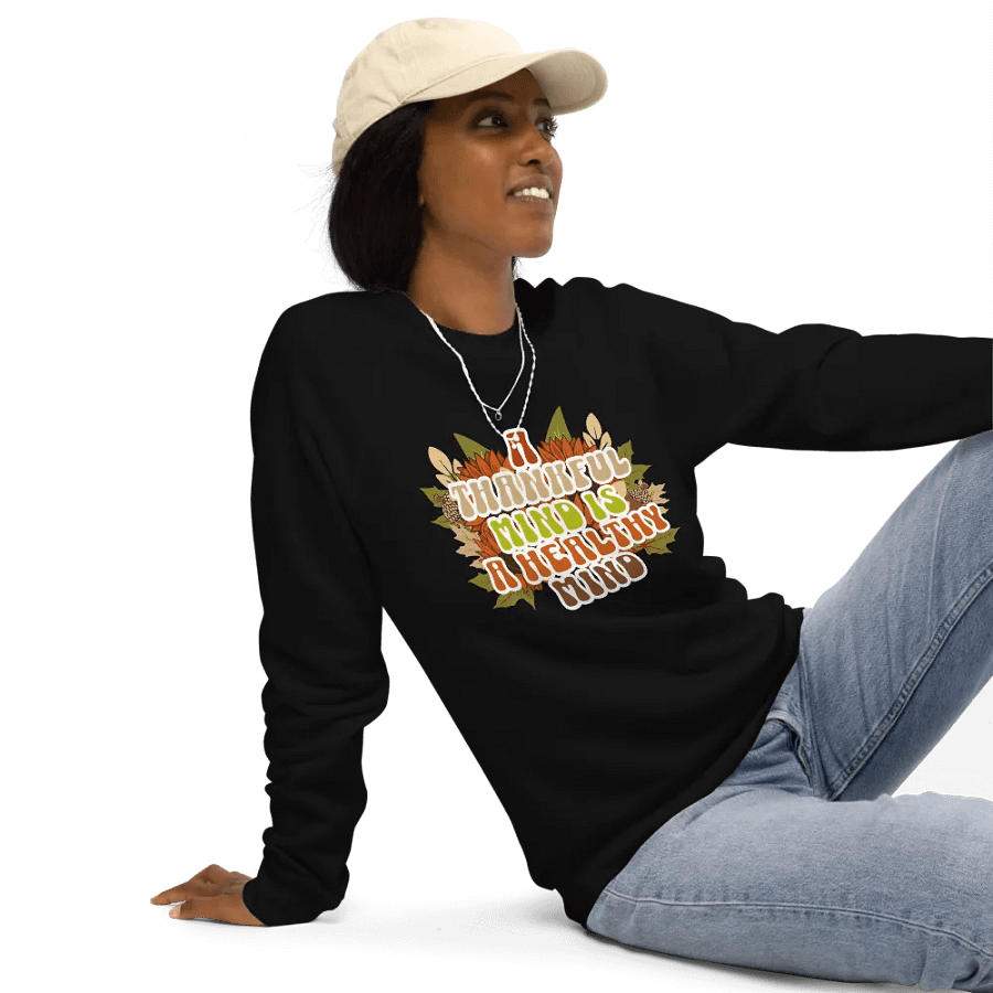 Thankful Mind Organic Raglan Sweatshirt product image (9)