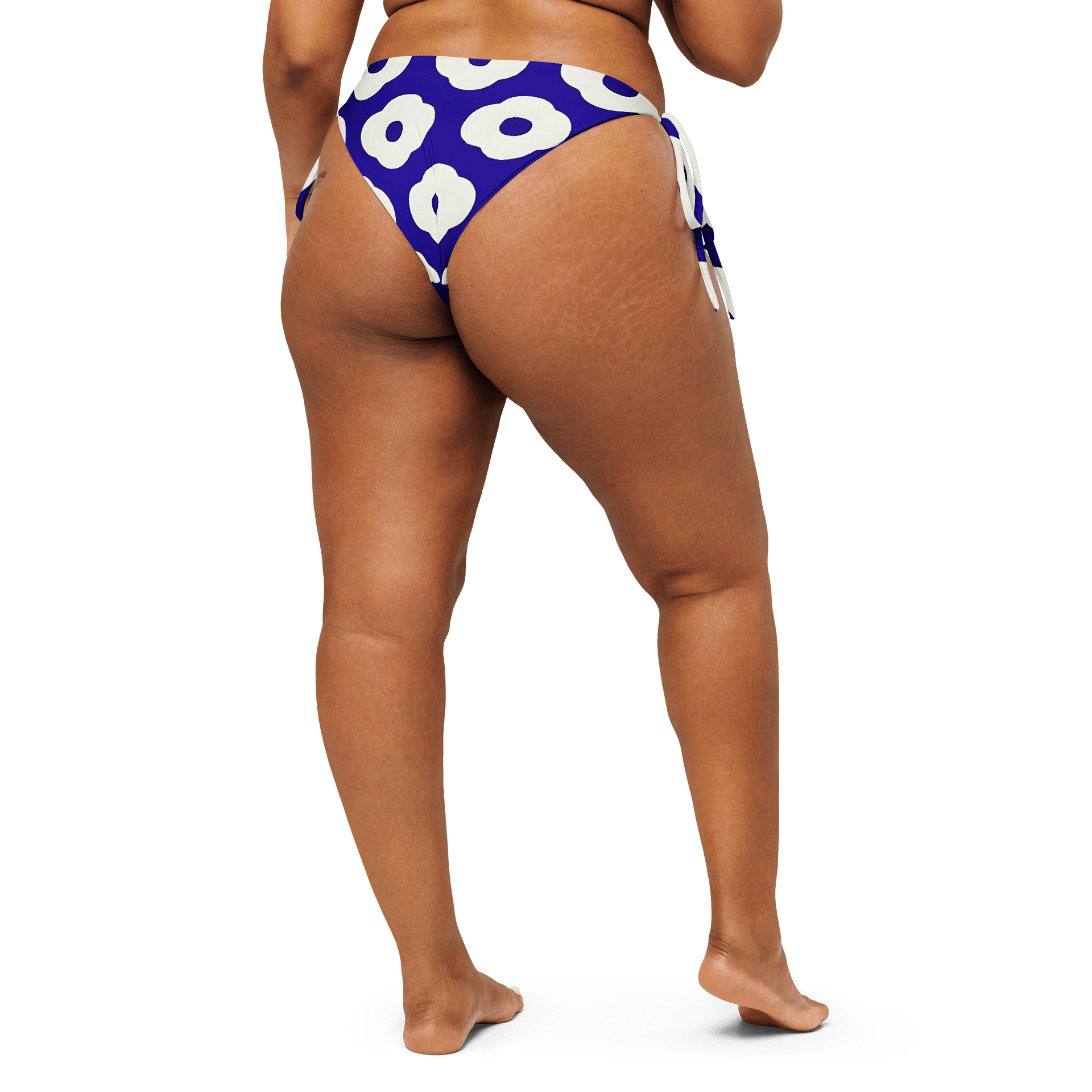 Eco-Chic Blue Floral Bikini Bottom product image (3)
