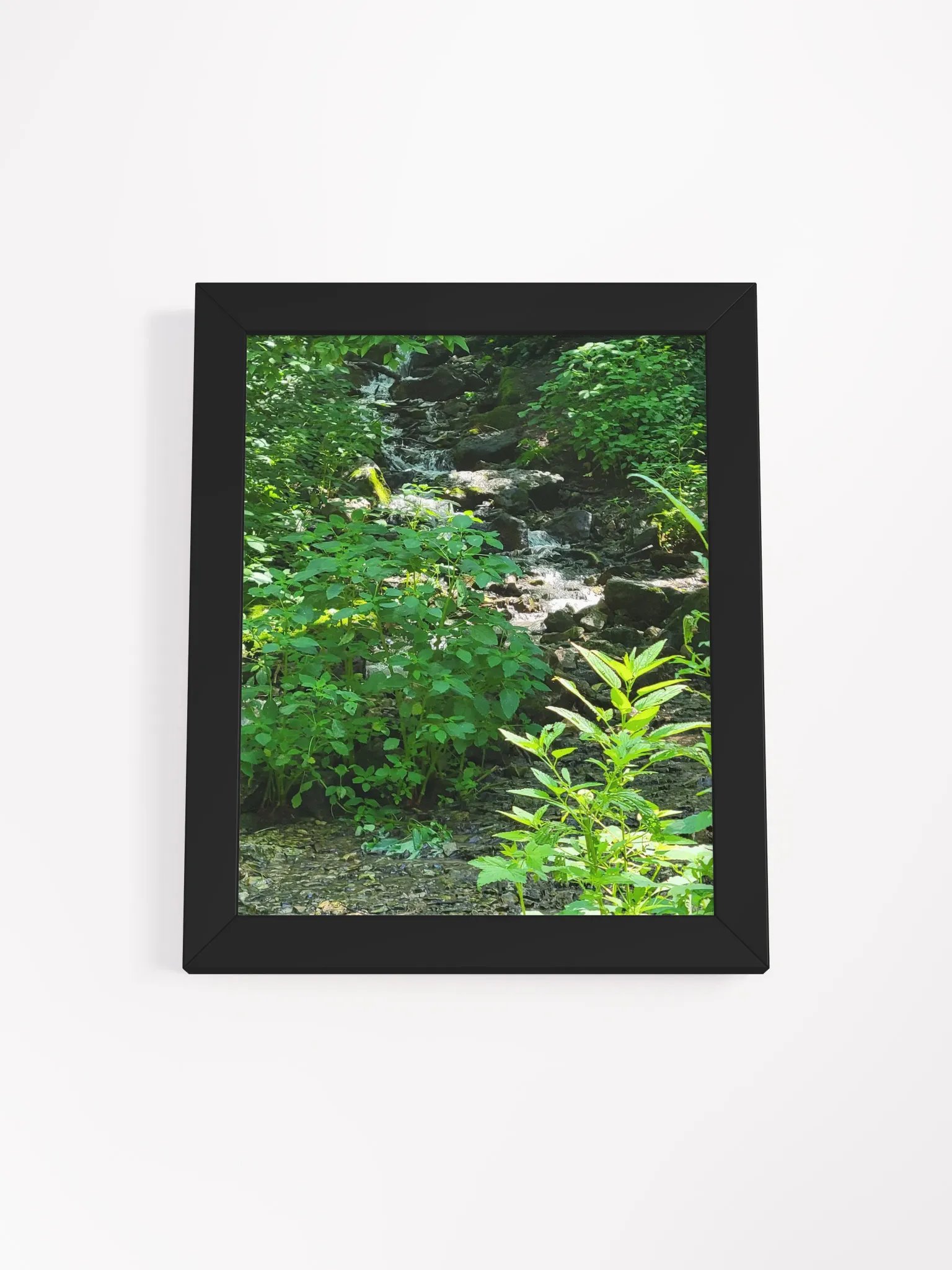 Hidden Serene Waterfall Framed Matte Poster product image (1)
