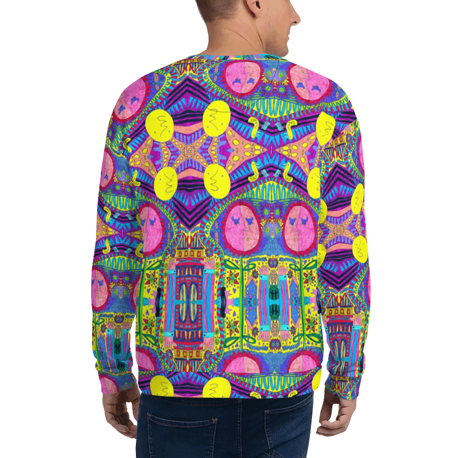 Abstract Surreal Doodle Landscape Mirrored Sweatshirt product image (10)