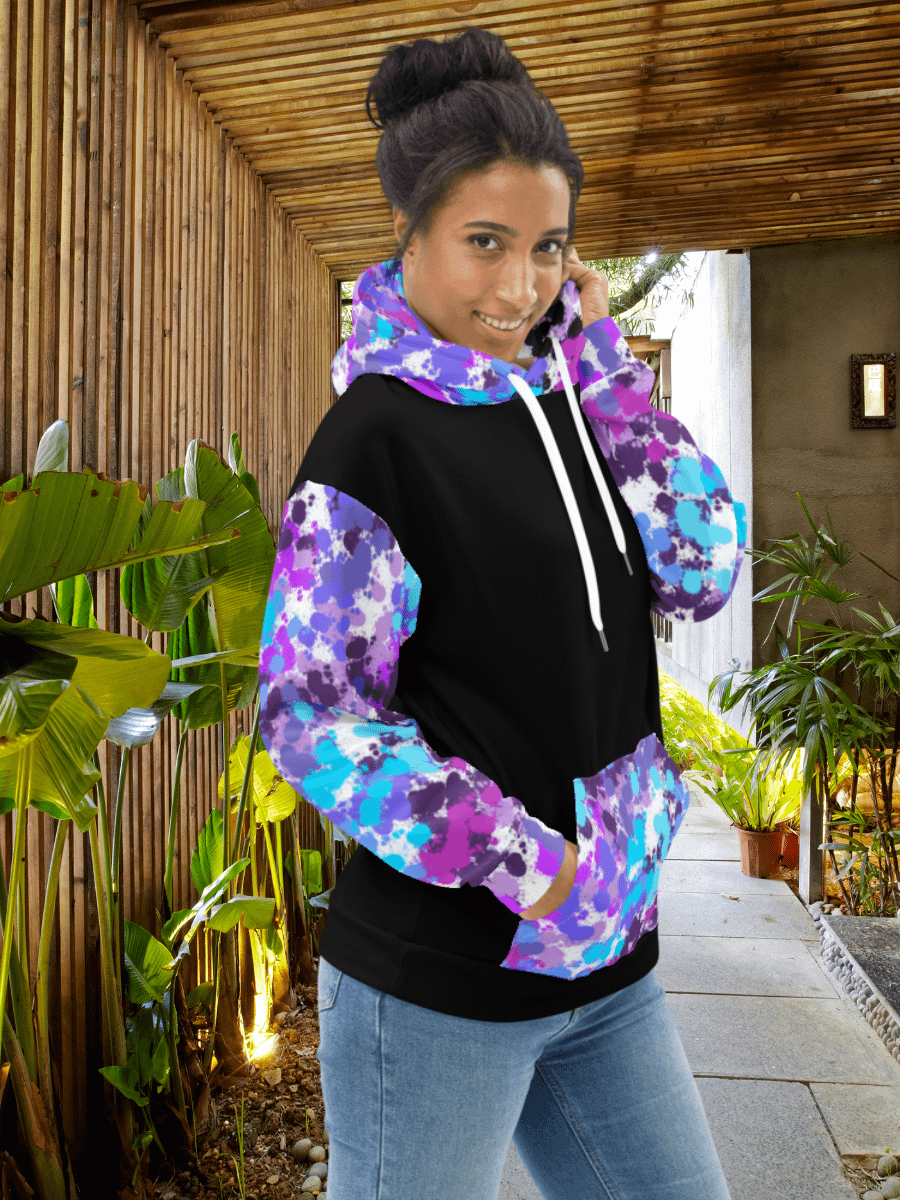 Purple And Black Splotch Hoodie product image (1)