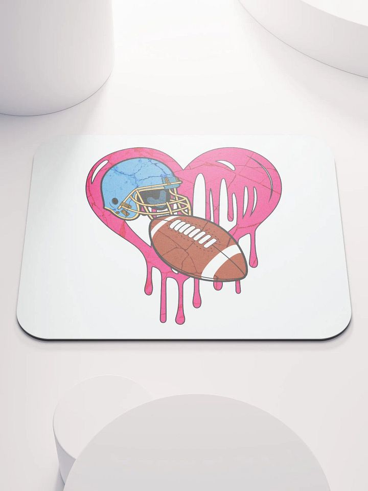 Heart Football Mouse Pad product image (1)
