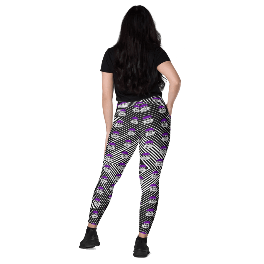 Enigma Nation All-Over Print Crossover Leggings with Pockets product image (9)