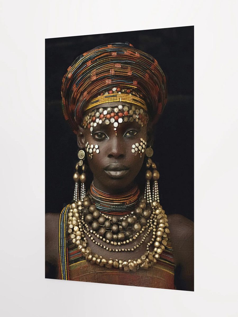 African Woman in Traditional Head Dress, Multi-Colored Jewelry Poster Print, Unframed product image (3)