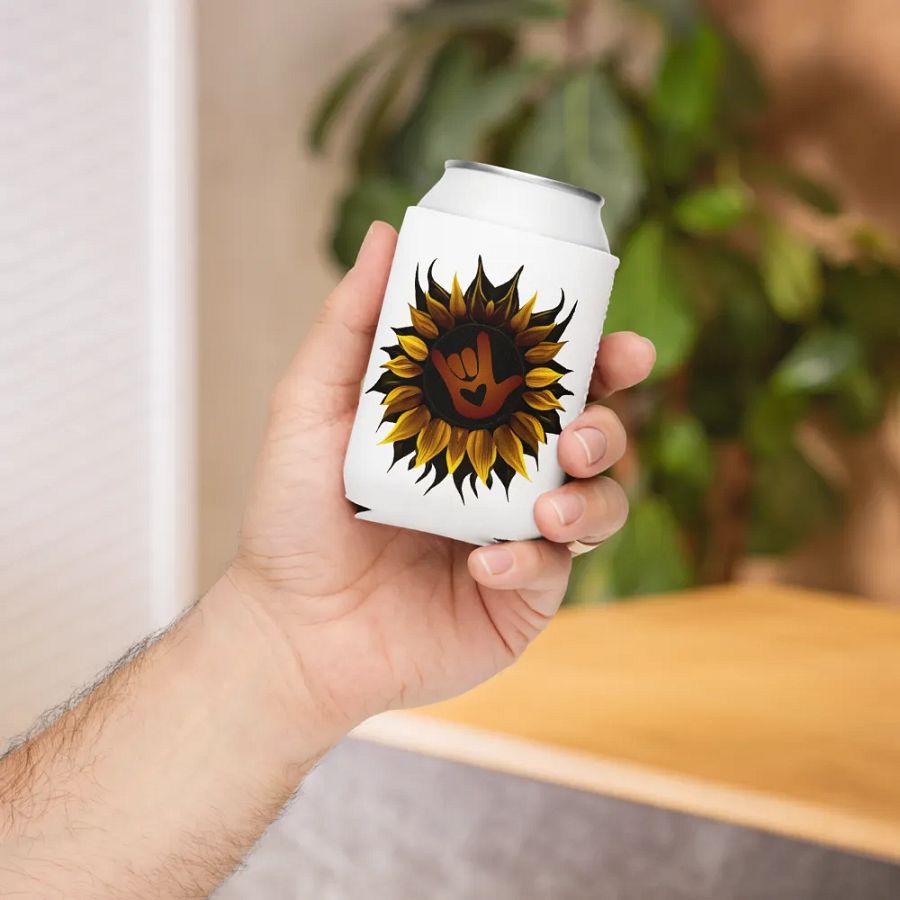 ASL Love Sunflower Can Cooler product image (6)