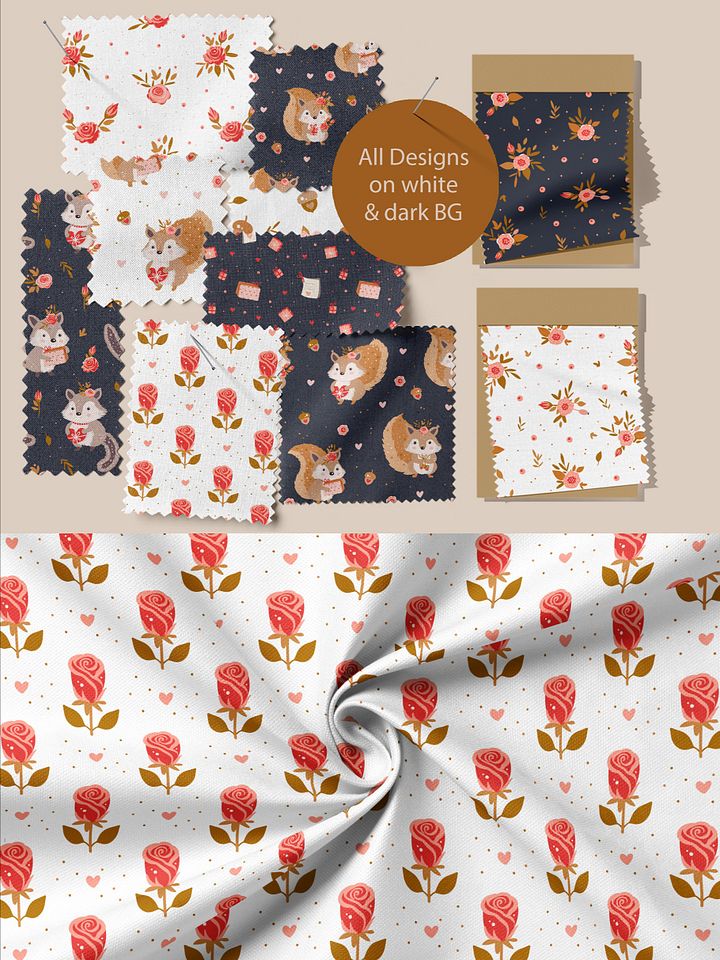 Lovely Animals Seamless Patterns product image (2)