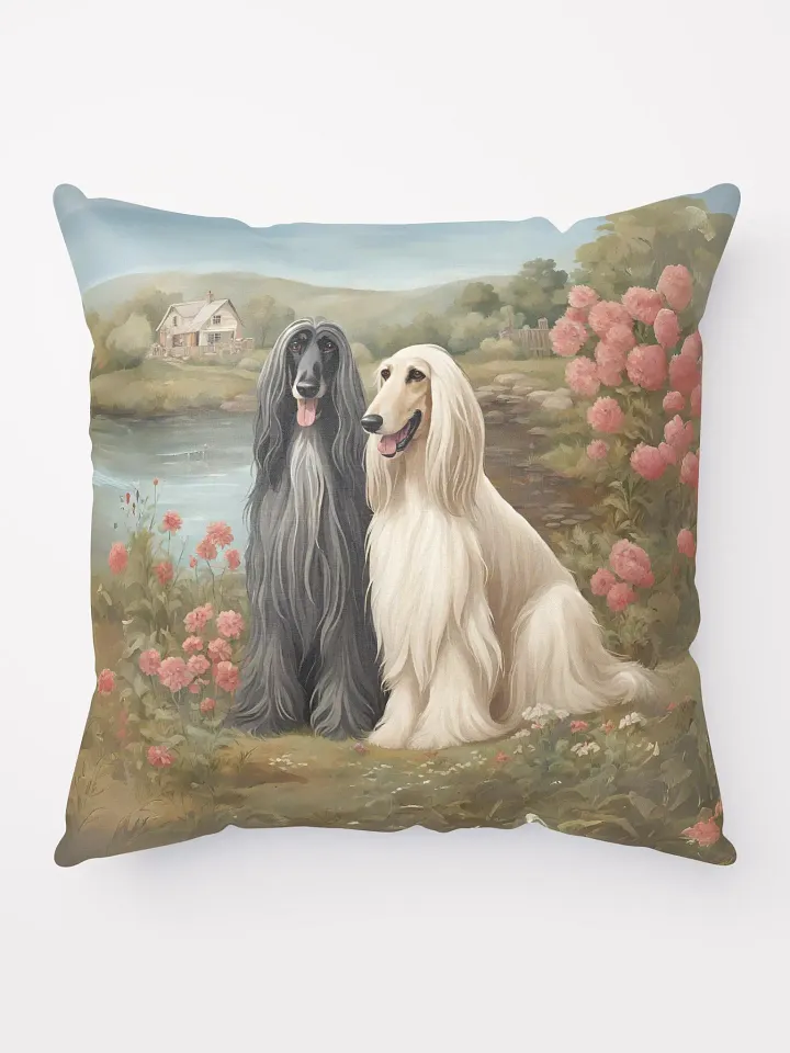 Cottagecore Afghan Hound Pillow product image (1)