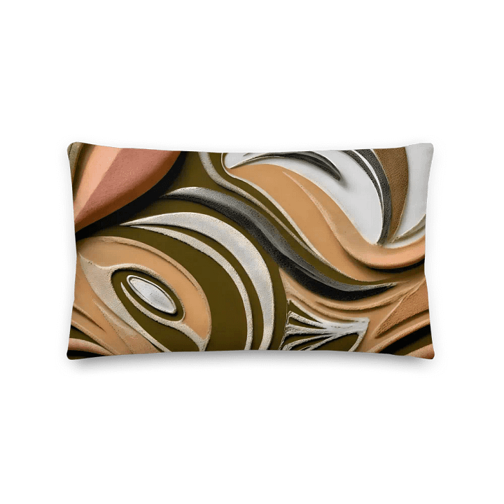 Abstract Meditation Yogi in Earth Tones Painted Premium Accent Pillow product image (1)