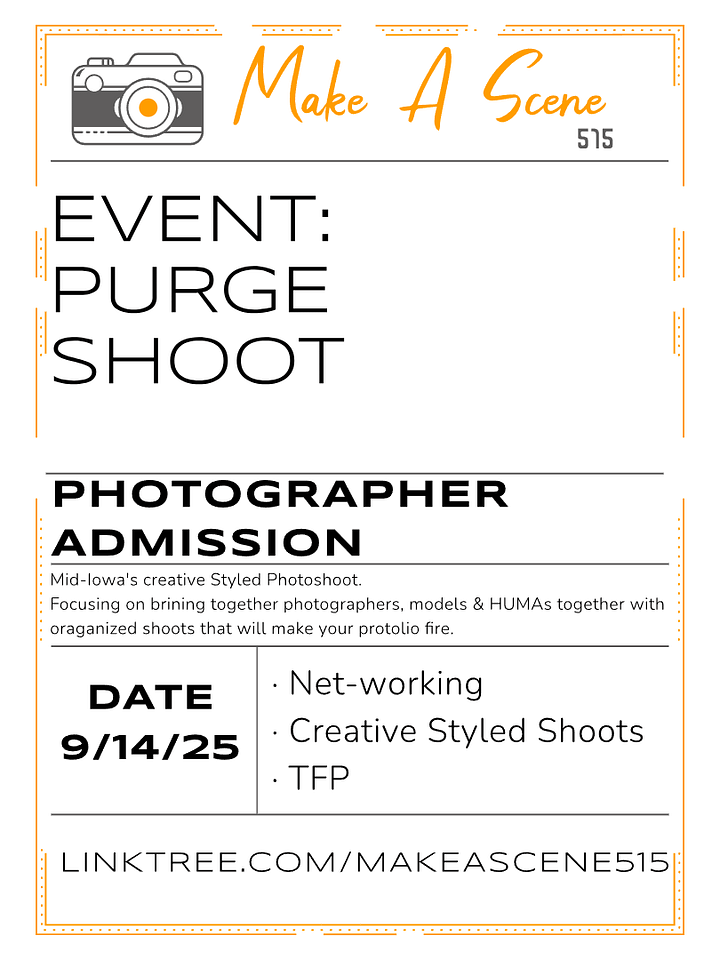 Purge Photo Shoot Photographer Ticket product image (2)