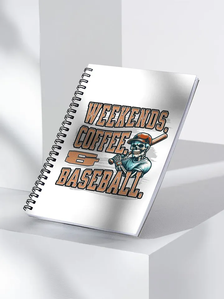 Weekends Coffee And Baseball Skeleton Warrior Notebook product image (2)