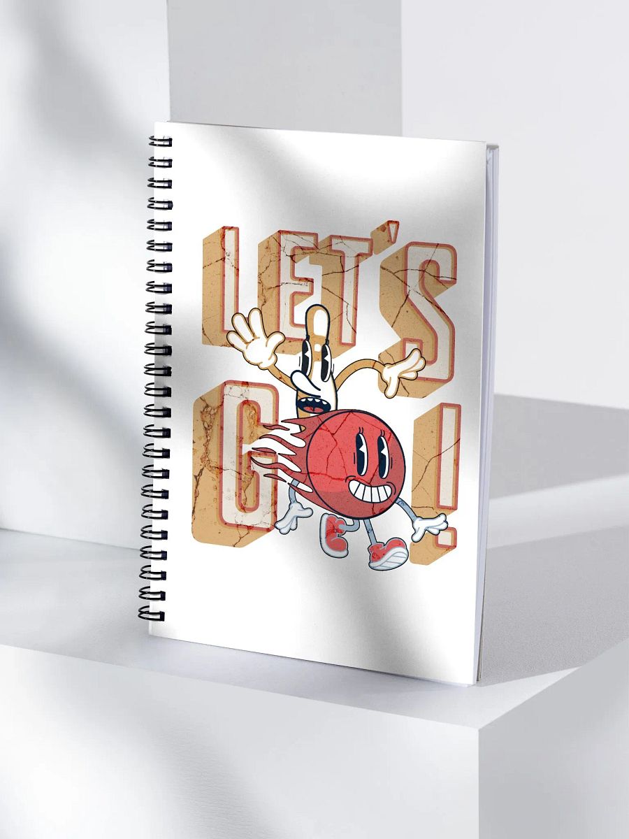 Lets Go Mascot Bowling Exciting Adventure Spiral Notebook product image (4)