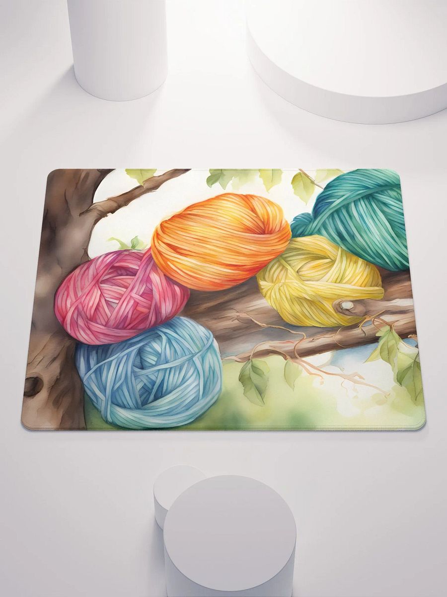Yarn Skeins in Tree, Gaming Mouse Pad, 2 Sizes product image (1)