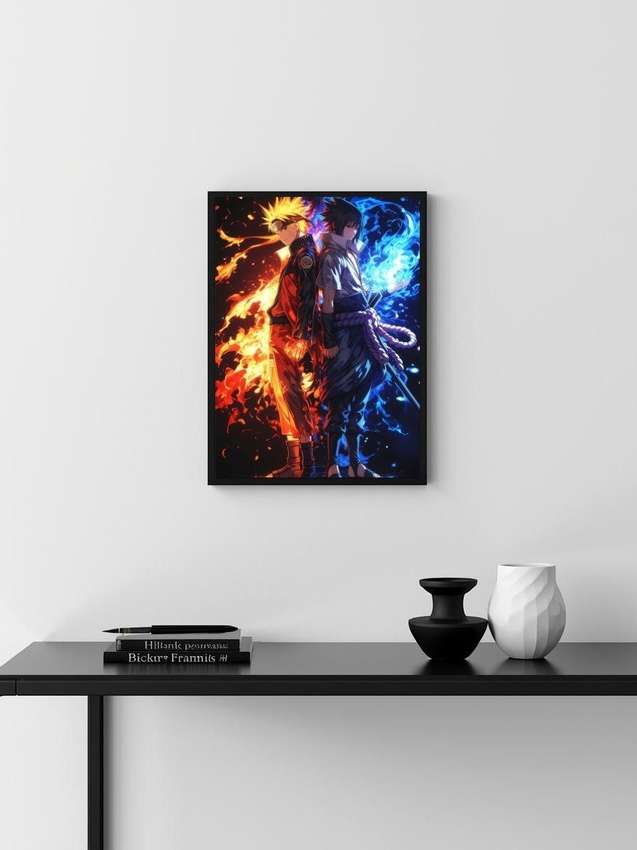 Naruto – Naruto & Sasuke Elemental Clash – 8x10 Metal Print product image (3)