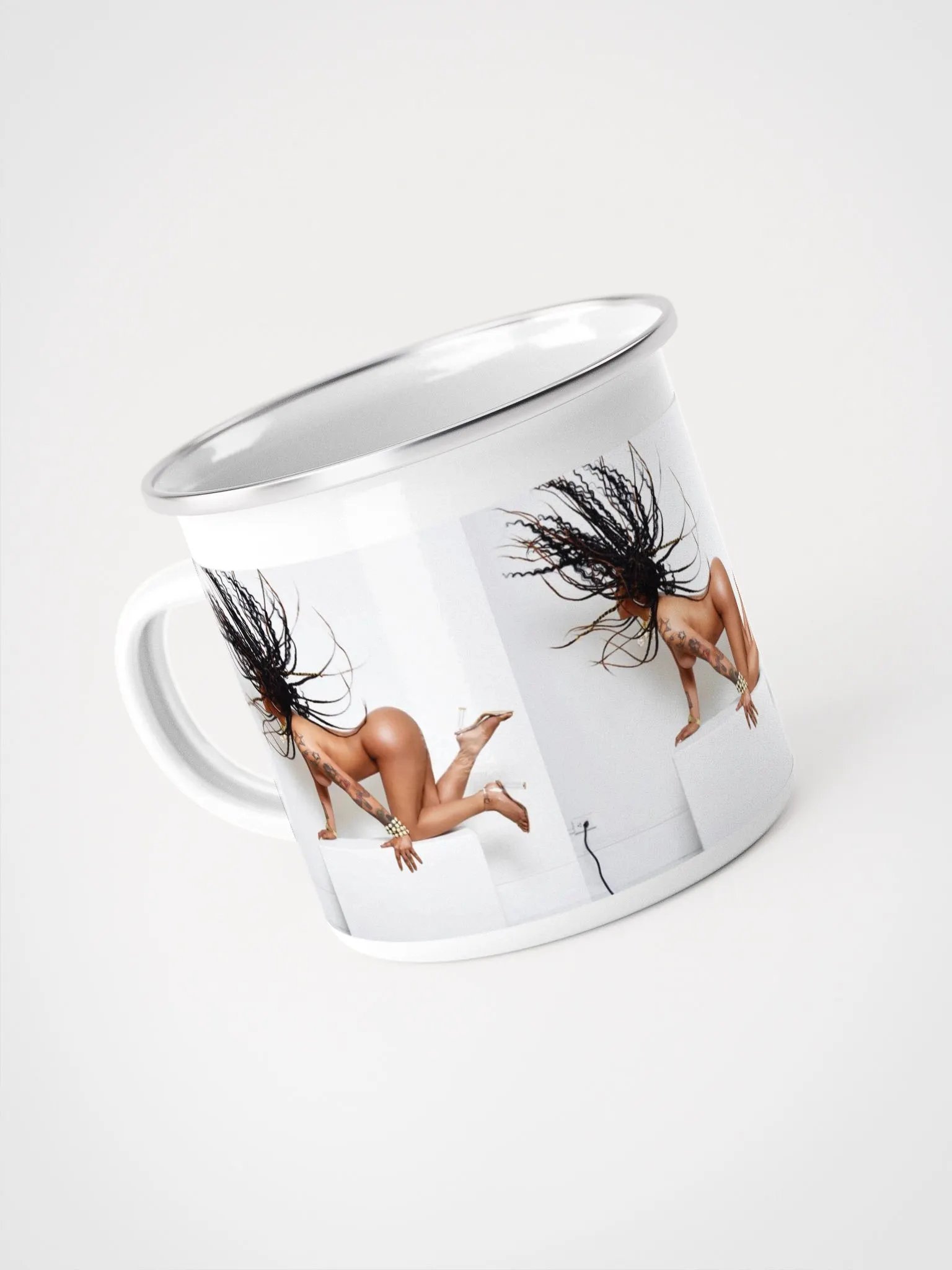 Naked in Pearl Enamel Mug product image (3)