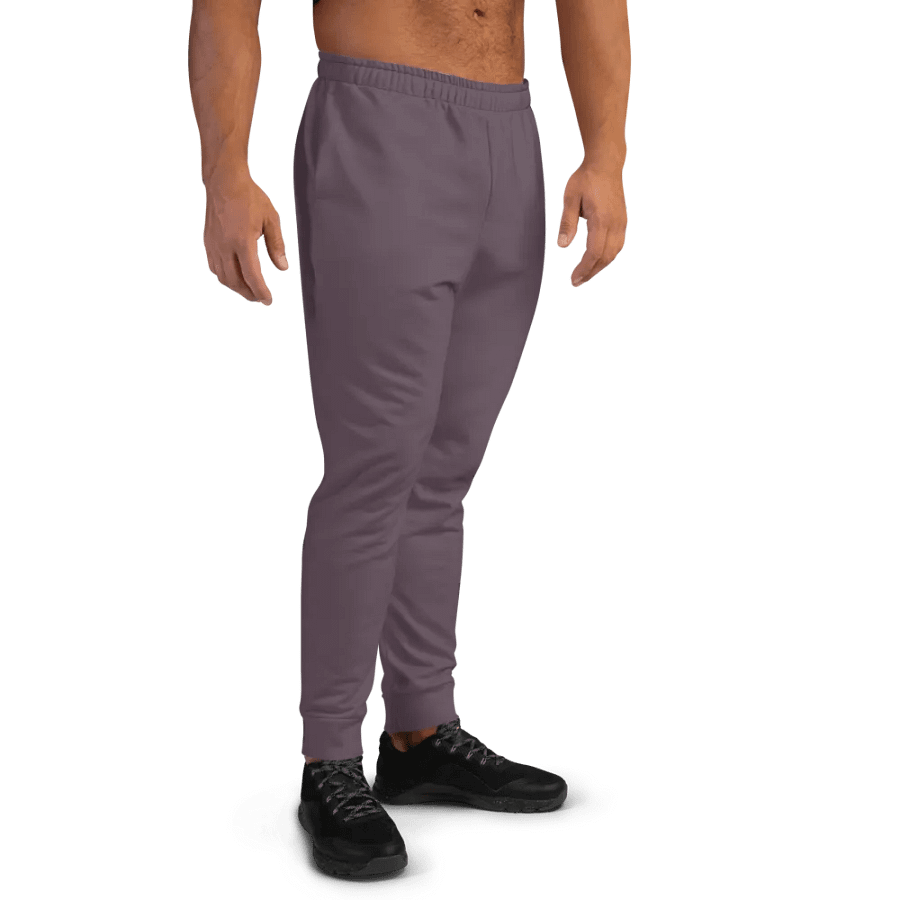 Plain Mauve Soft Summer Recycled Polyester Premium Men's Joggers by Treasure Pie product image (8)