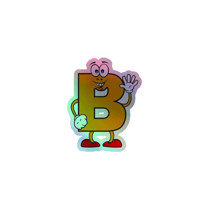 B Holographic Cartoon Character Sticker product image (1)