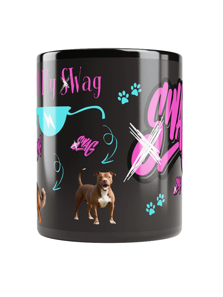 Black Glossy Mug 11 oz, 15 oz, Look At My Swag Dog Wag product image (3)